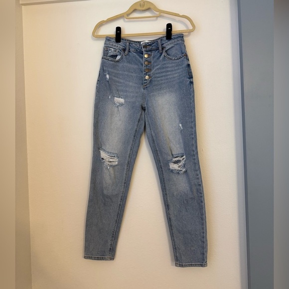 Tinsel Straight Ankle High Waist Mom Jeans- Size 27 - Picture 1 of 9